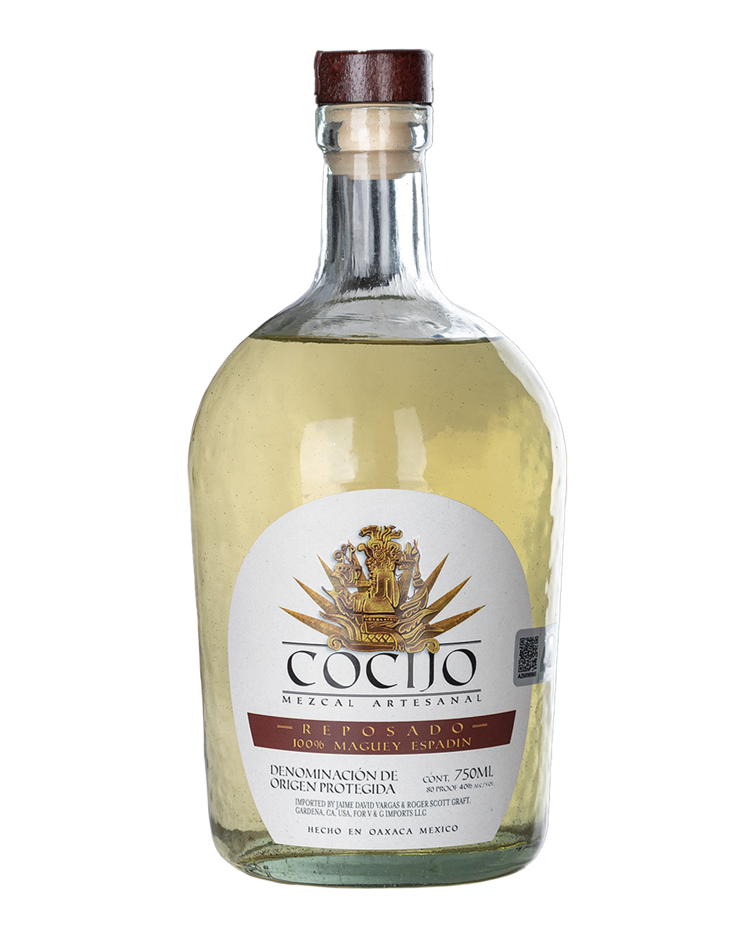 Cocijo Mezcal Artesanal Reposado 100% Maguey Espadin.